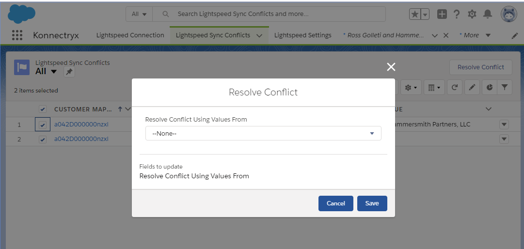 Resolve sync conflicts easily
